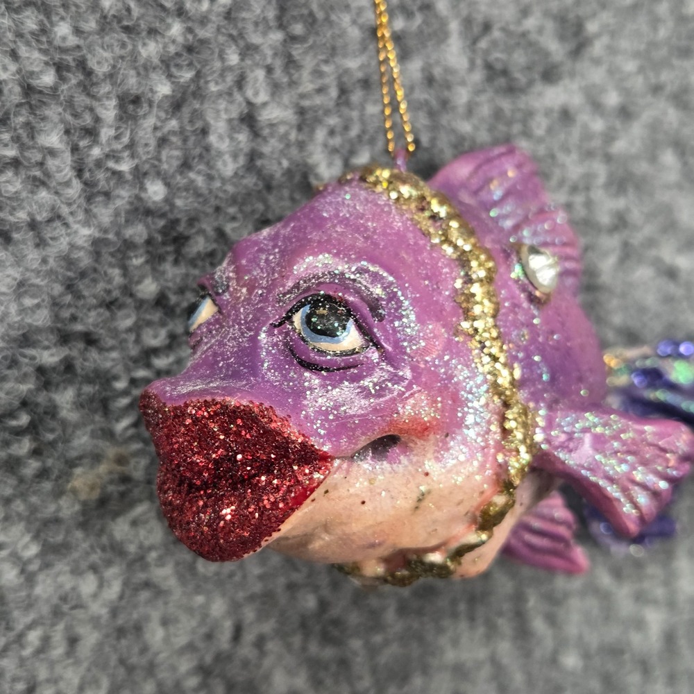 December Diamonds Lola fish mermaid drag merman‎ ornament vintage RARE
